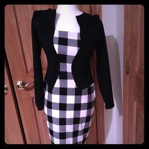 Checkered Plaid Bodycon Dress